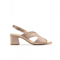 Paul Green Women's Verona Slingback Heel Cashmere Metallic Suede Paul Green Women's Verona Slingback Heel Cashmere Metallic Suede