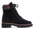 Paul Green Women's Duke Boot Black Sahara Leopard Nubuck Paul Green Women's Duke Boot Black Sahara Leopard Nubuck