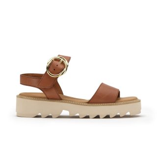 Paul Green Women's Darcy Sandal Cognac Leather Paul Green Women's Darcy Sandal Cognac Leather